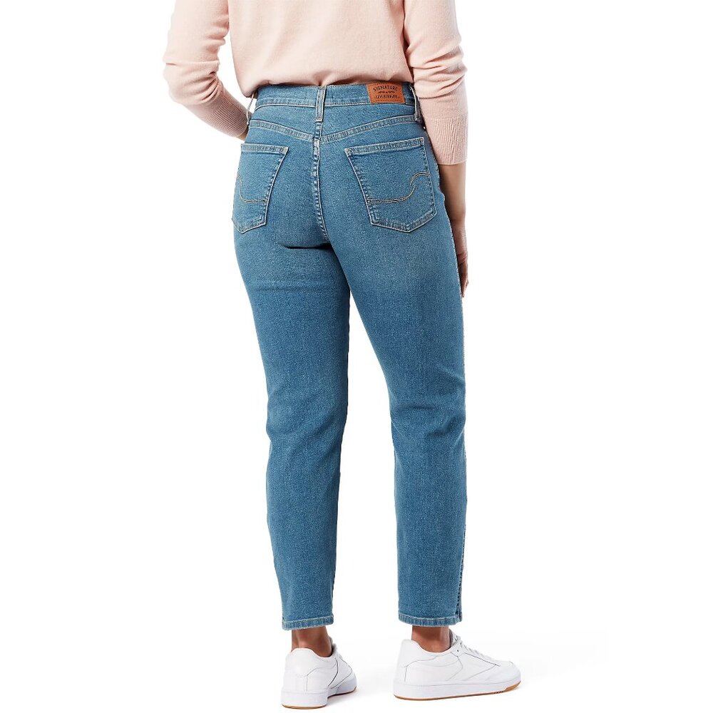 Signature by Levi Strauss Womens Heritage High Rise Straight Super Stretch Denim - Picture 6 of 10